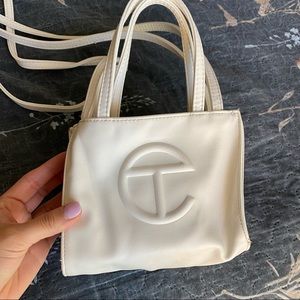 White Small Telfar Shopping Bag
